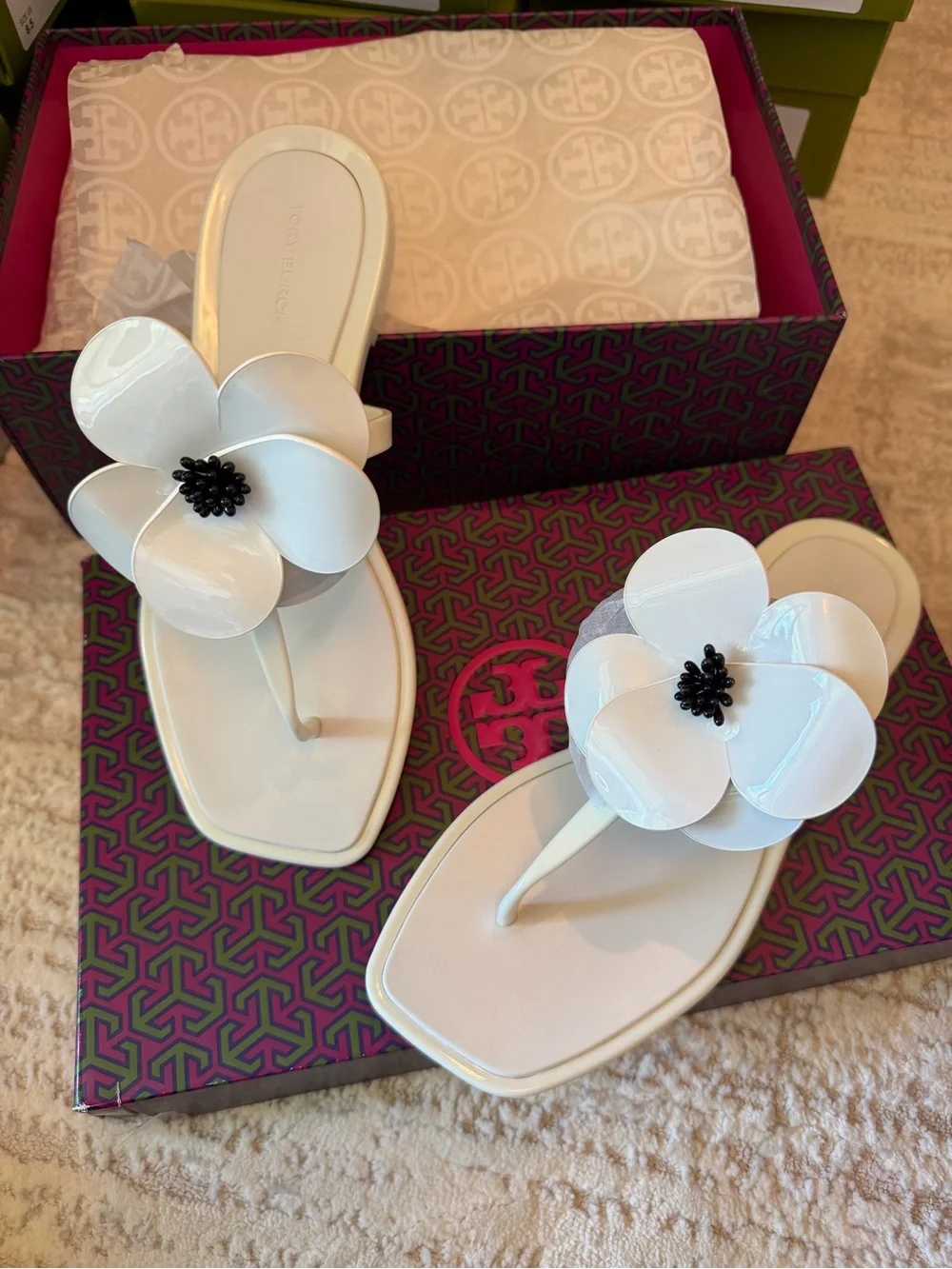 Tory Burch Flower Jelly Sandals